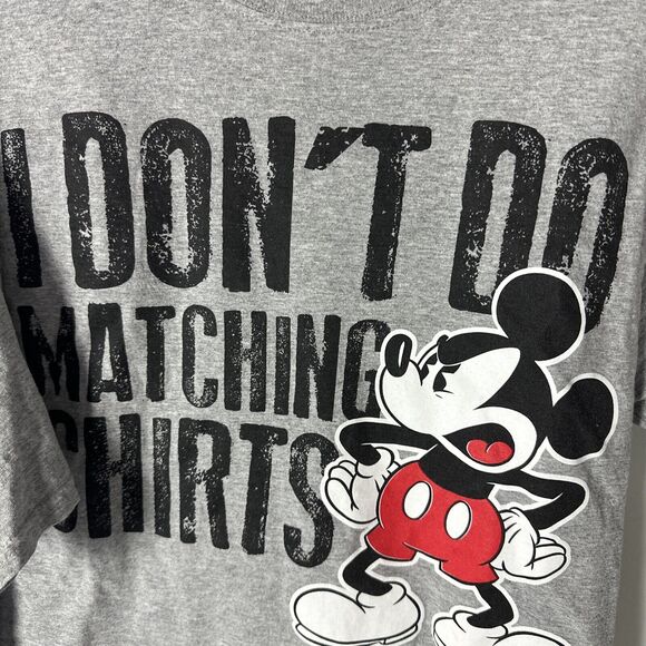 "I dont Do Matching Shirts" His & Hers Disney Lot Mickey Mouse Adult Size S & XL - Picture 4 of 9